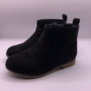 Girls ankle boots booties black size 9 toddler winter fall
